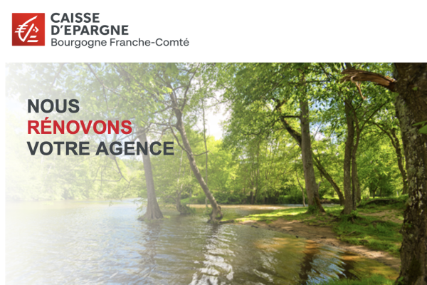 Travaux à la Caisse d'Epargne